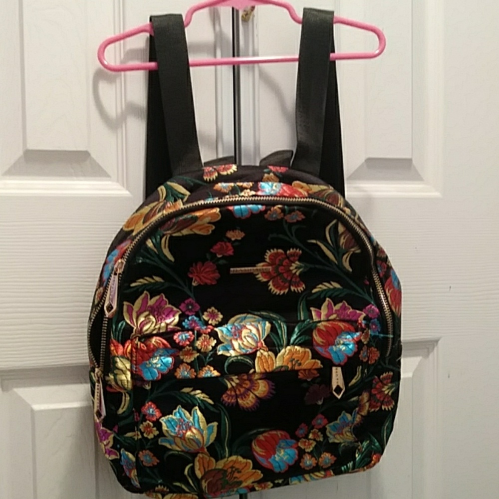 Multi Colored Flower Print Backpack - image 1
